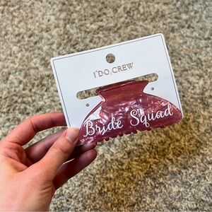Bride Squad Pink Hair Claw Clip